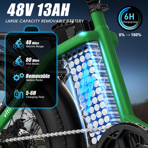 Vitilane U3 Full Suspension Foldable Fat Tire Bicicletta elettrica GARANZIA ITALIANA